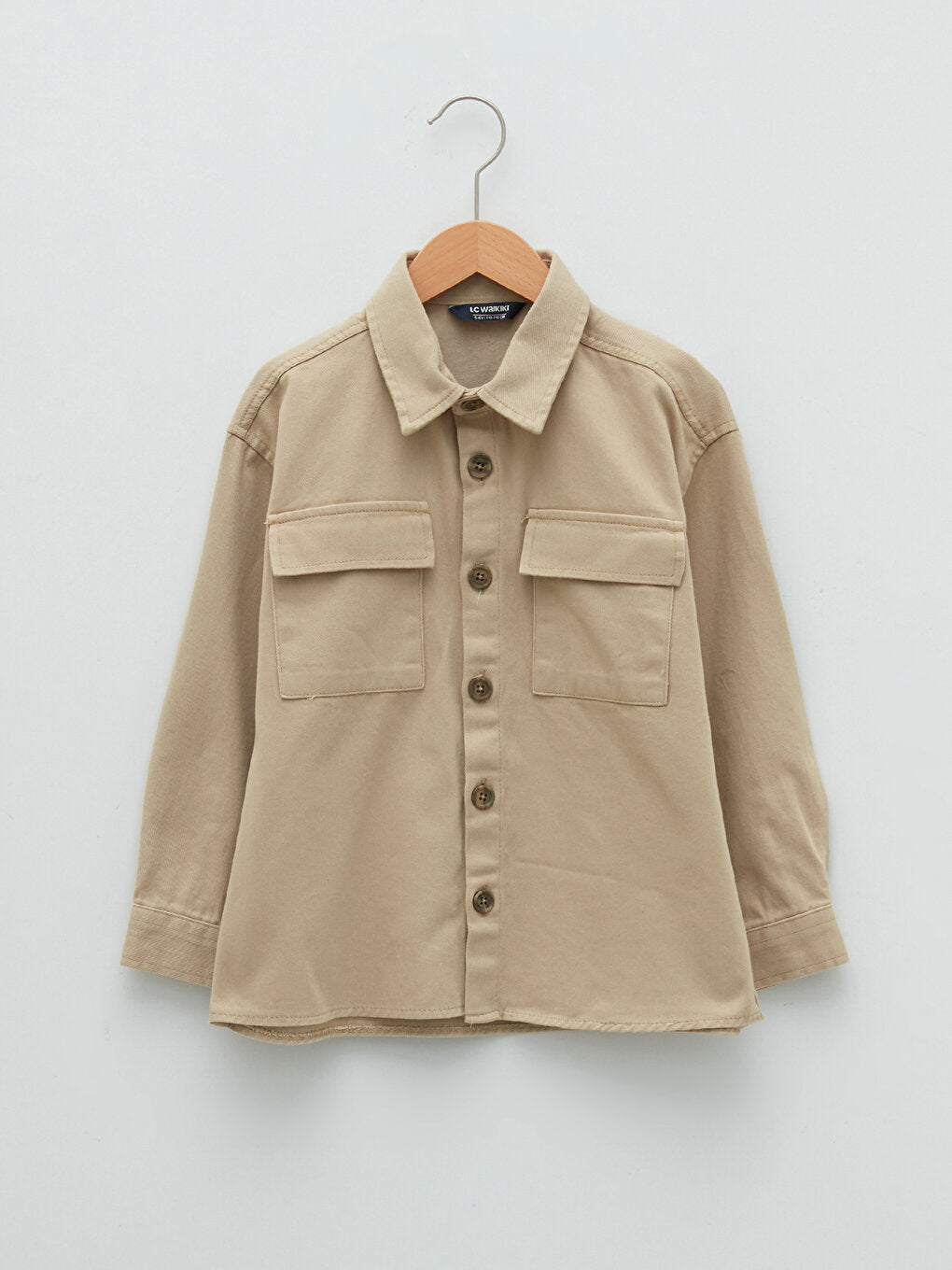 Basic Long Sleeve Gabardine Boy's Shirt