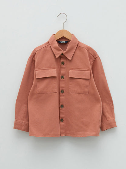 Basic Long Sleeve Gabardine Boy's Shirt