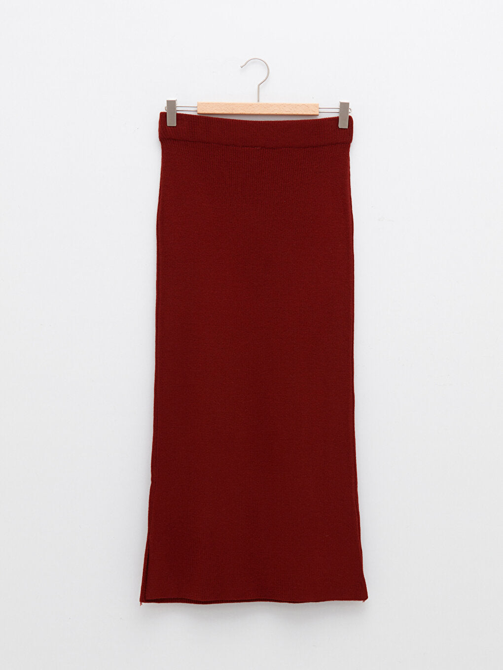 Women's Elastic Waist Plain Knitted Skirt