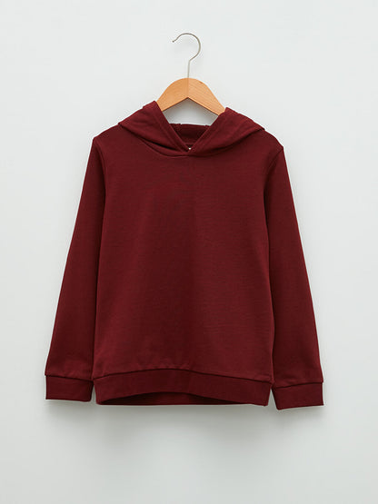 Hooded Basic Long Sleeve Boy's Sweatshirt