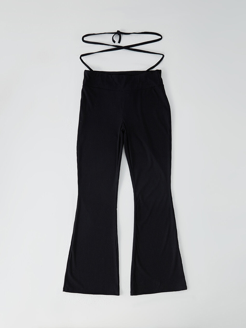 Women's Leggings with Elastic Waist and Tie Detail