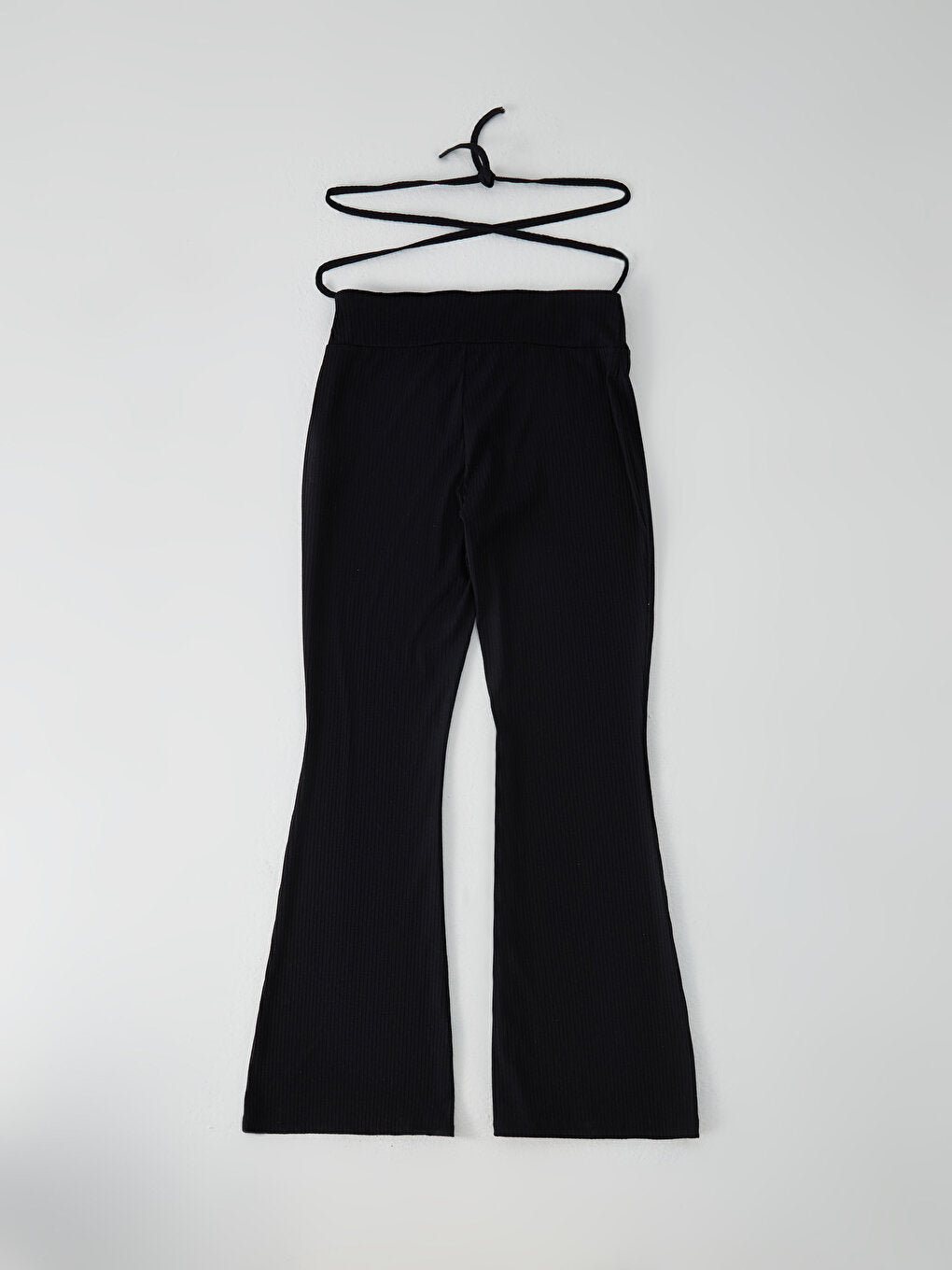 Women's Leggings with Elastic Waist and Tie Detail