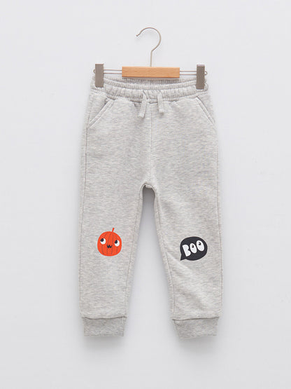 Printed Baby Boy Jogger Tracksuit Bottom with Elastic Waist