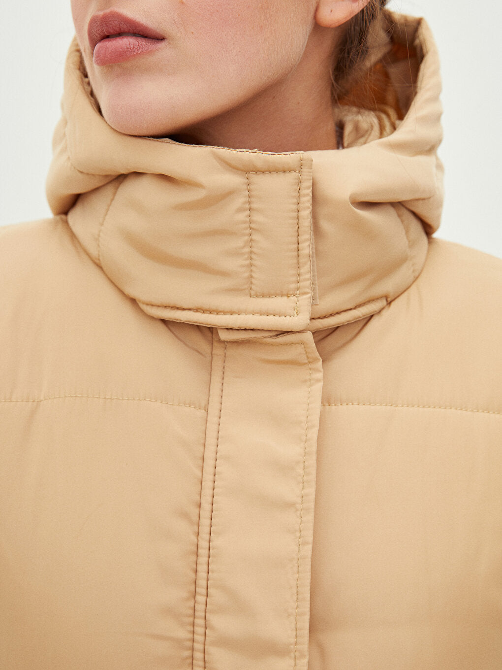 Women's Hooded Plain Puffer Coat