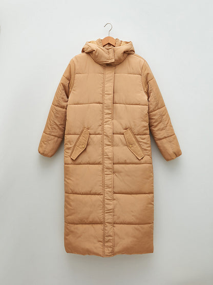 Women's Hooded Plain Puffer Coat