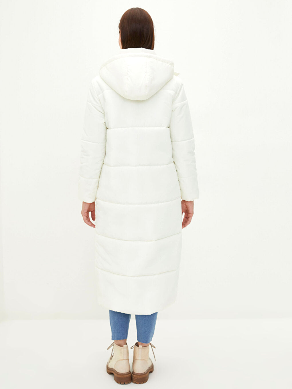 Women's Hooded Plain Puffer Coat