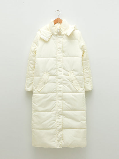 Women's Hooded Plain Puffer Coat