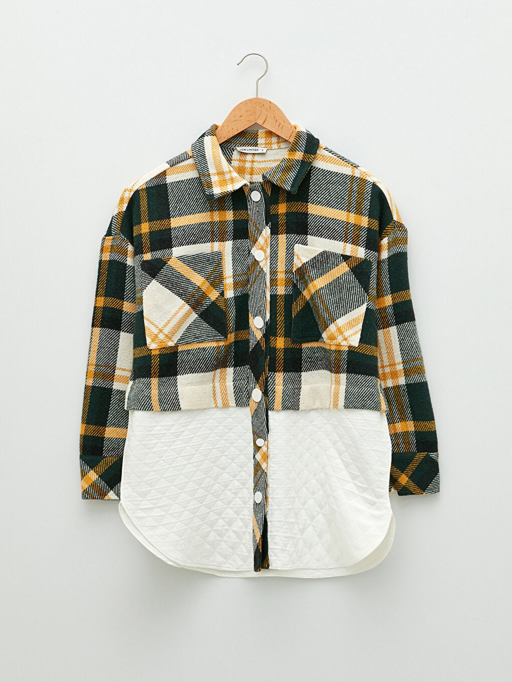 Shirt Collar Plaid Long Sleeve Women's Jacket