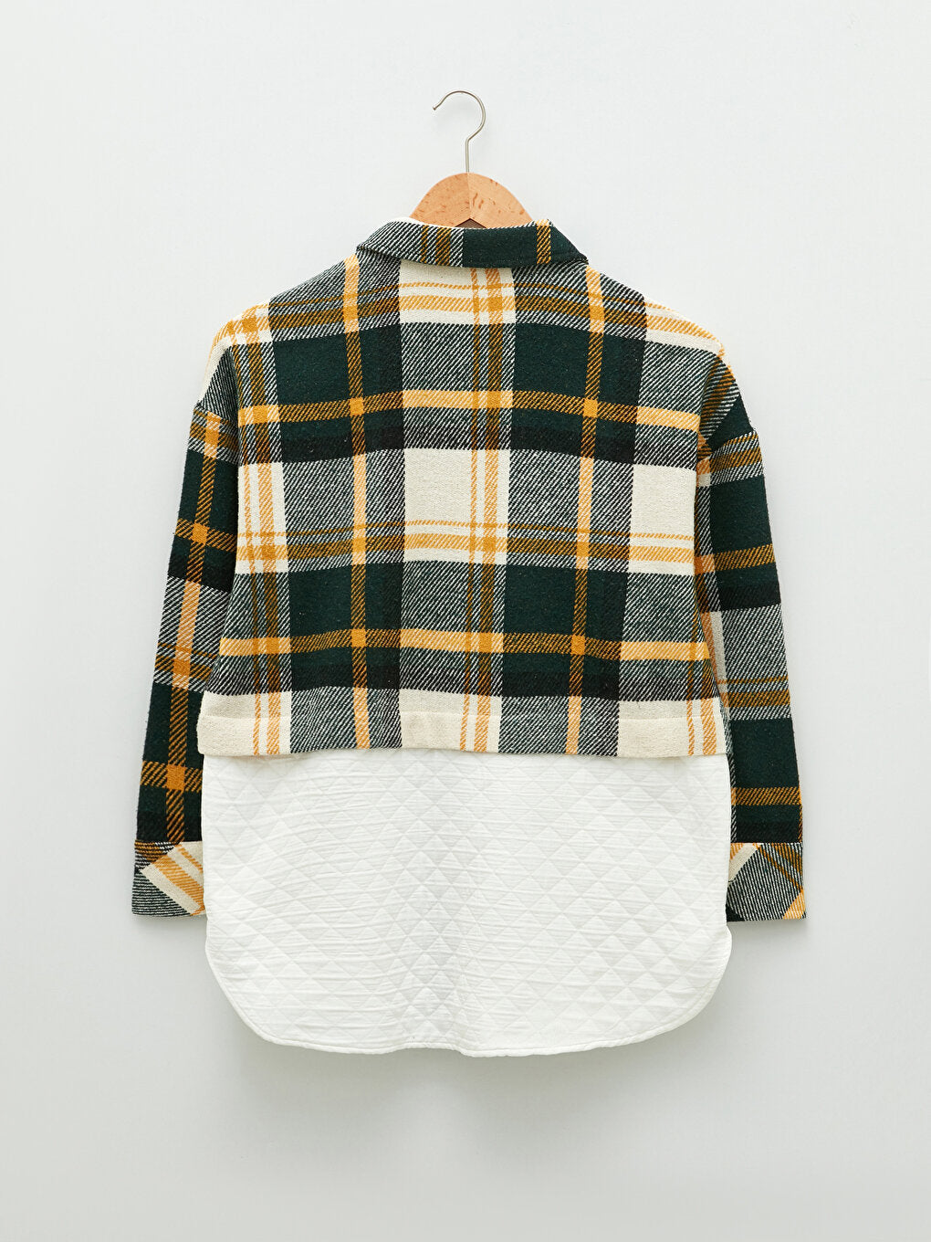 Shirt Collar Plaid Long Sleeve Women's Jacket