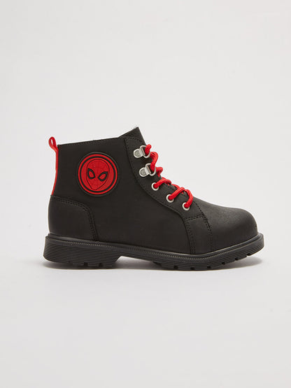 Spiderman Licensed Boys' Boots with Laces and Zipper