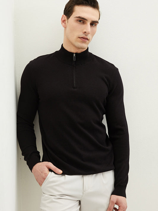 Turtleneck Long Sleeve Thin Men's Knitwear Sweater