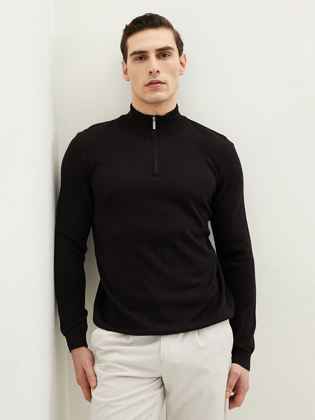 Turtleneck Long Sleeve Thin Men's Knitwear Sweater