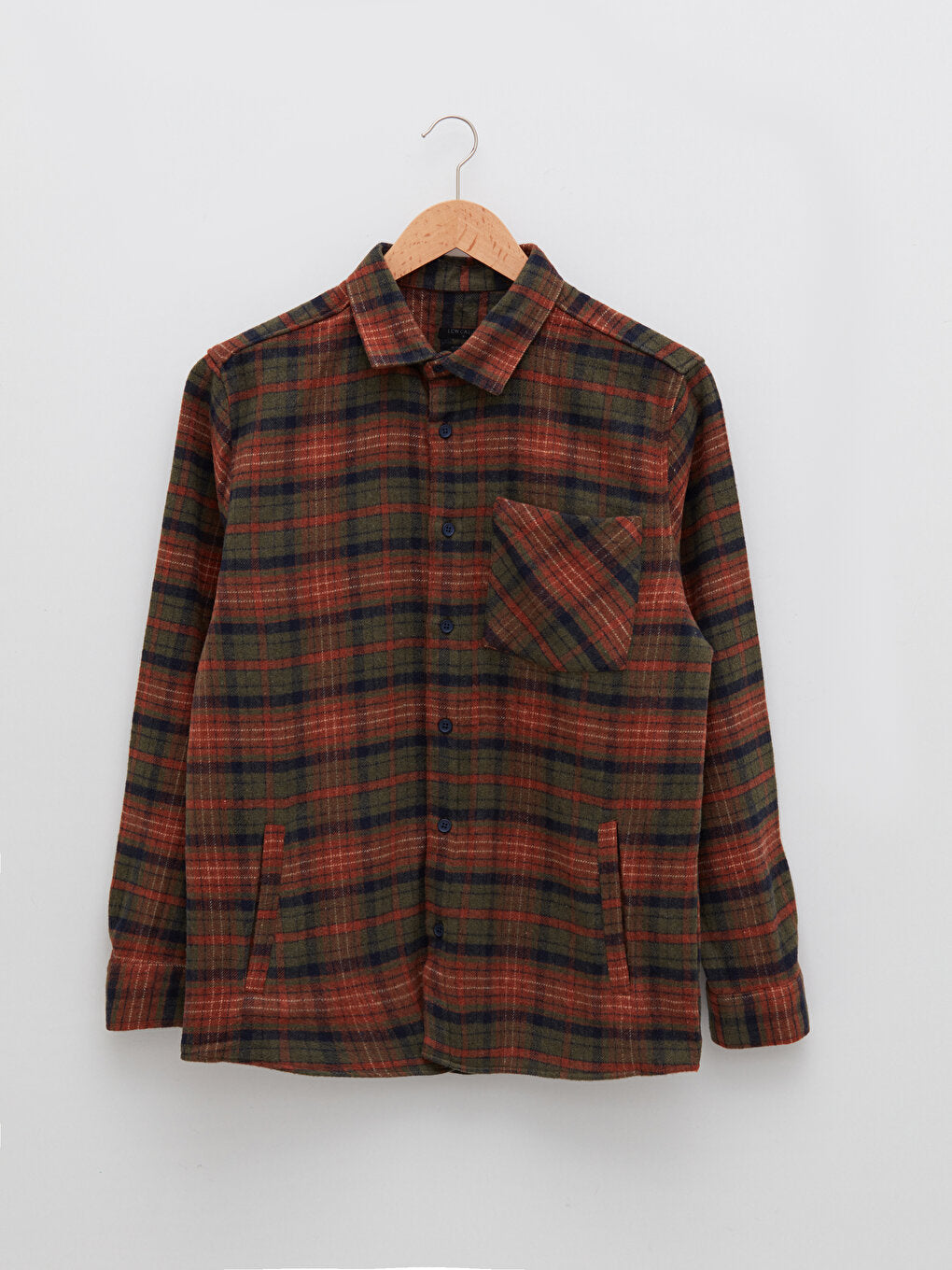 Regular Fit Long Sleeve Plaid Men's Lumberjack Shirt Jacket