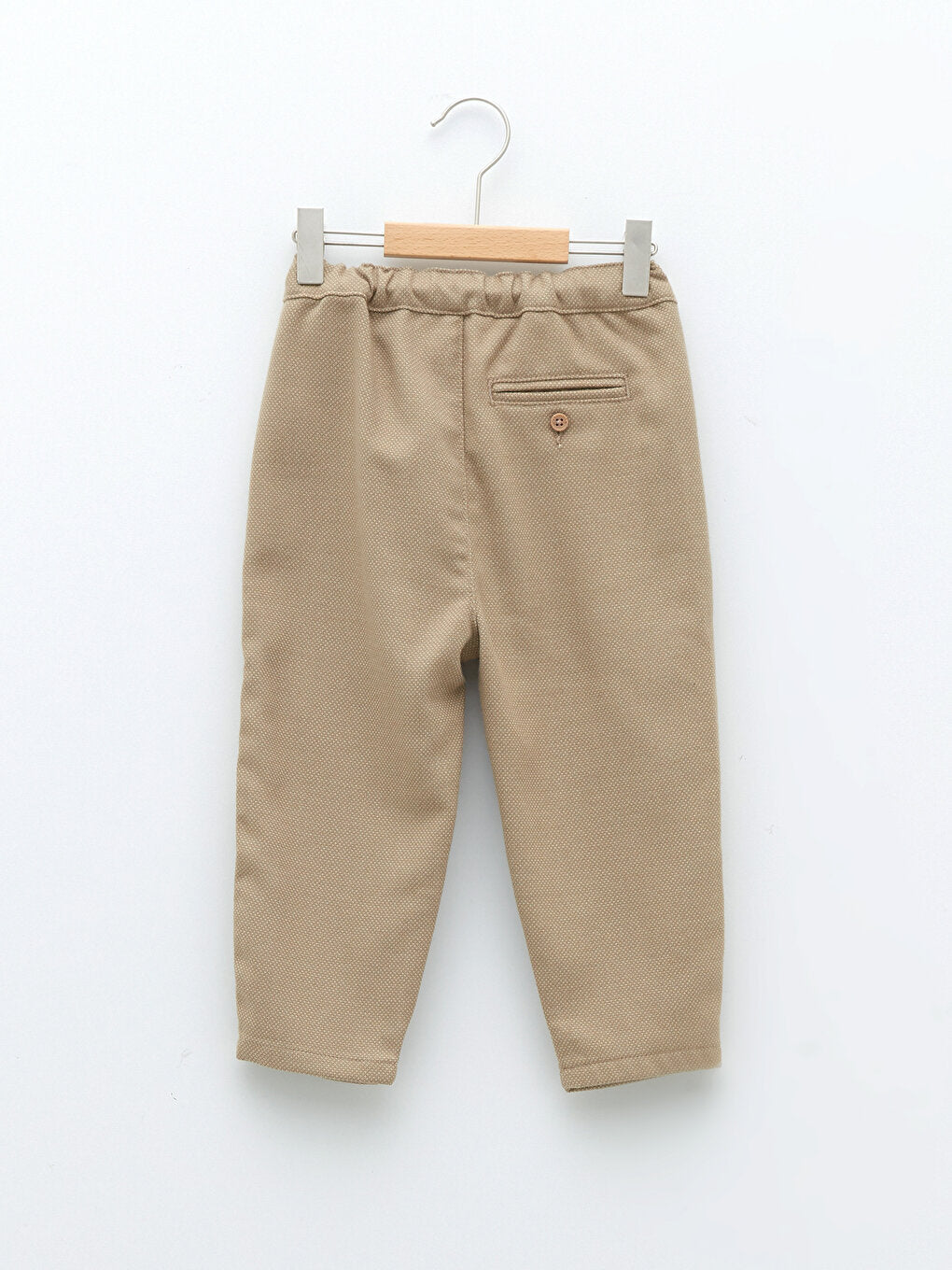 Self-patterned Baby Boy Trousers with Elastic Waist