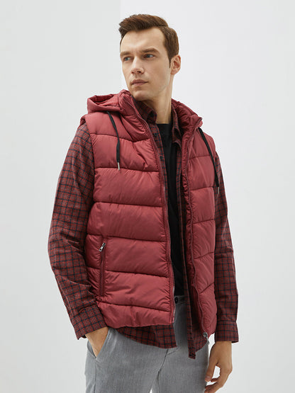 Standard Mold Hooded Men's Puffer Vest