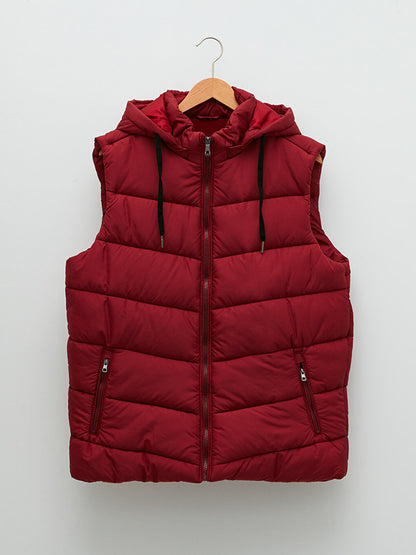 Standard Mold Hooded Men's Puffer Vest