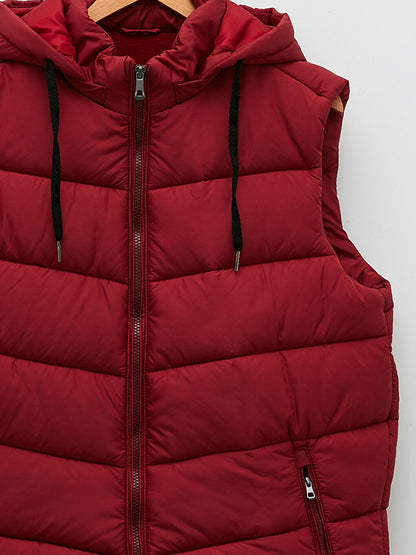 Standard Mold Hooded Men's Puffer Vest