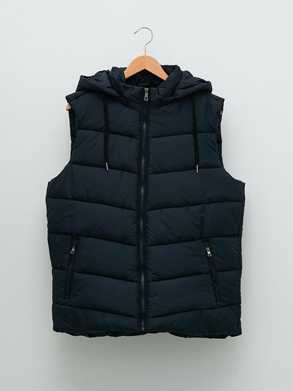 Standard Mold Hooded Men's Puffer Vest