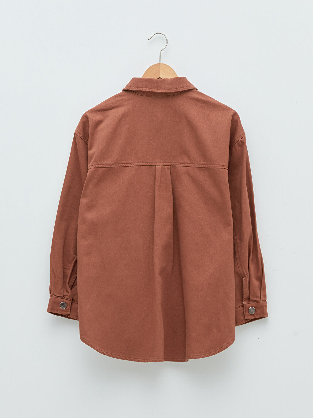 Shirt Collar Plain Long Sleeve Women's Coat