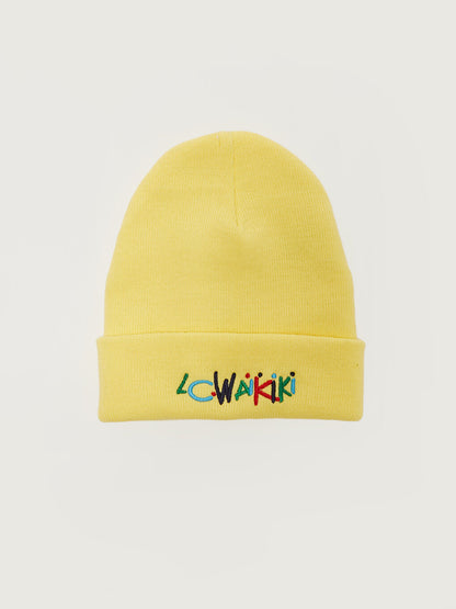 Boy's LC Waikiki Text Embroidered Knitwear Beanie