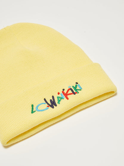 Boy's LC Waikiki Text Embroidered Knitwear Beanie