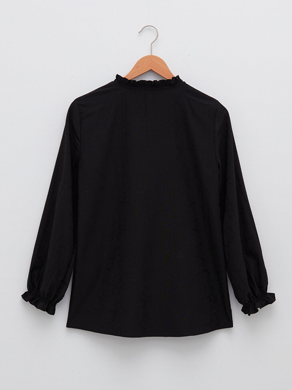 Loose Collar Plain Long Sleeve Women's Shirt