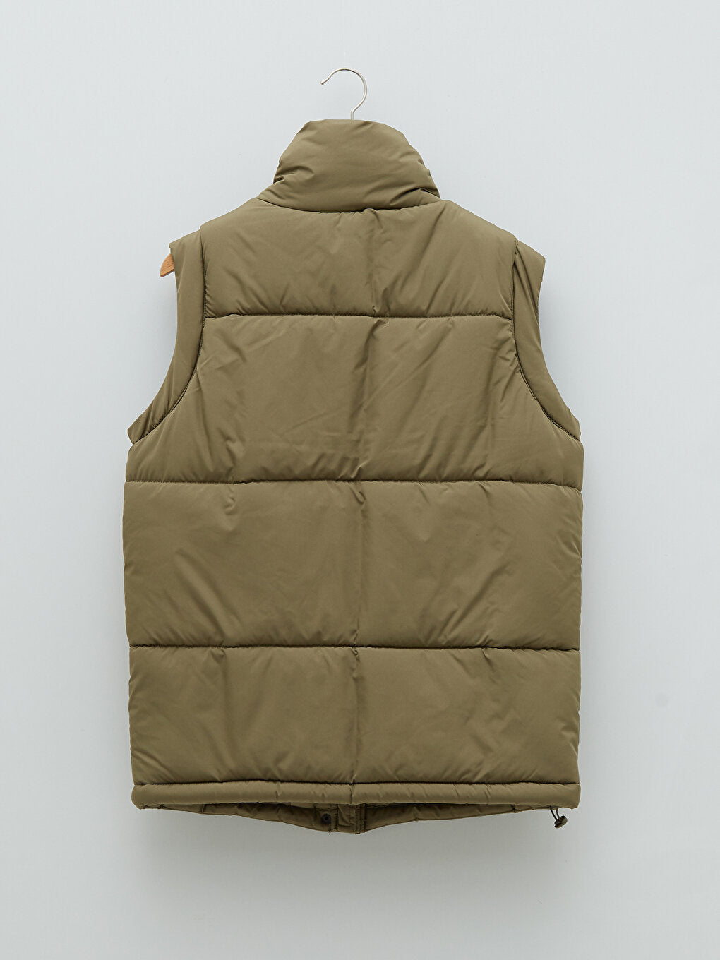 Stand-up Collar Flat Pocket Detailed Women's Puffer Vest