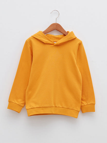 Hooded Basic Long Sleeve Boy's Sweatshirt