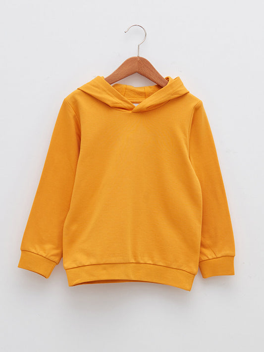 Hooded Basic Long Sleeve Boy's Sweatshirt