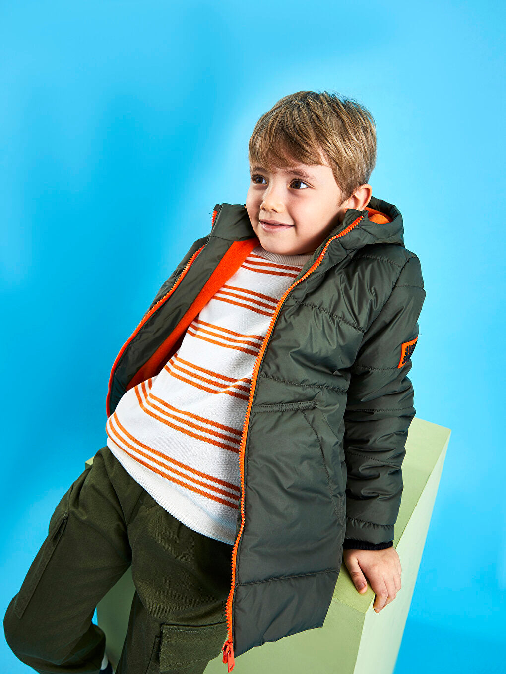 Hooded Boy's Thick Puffer Coat