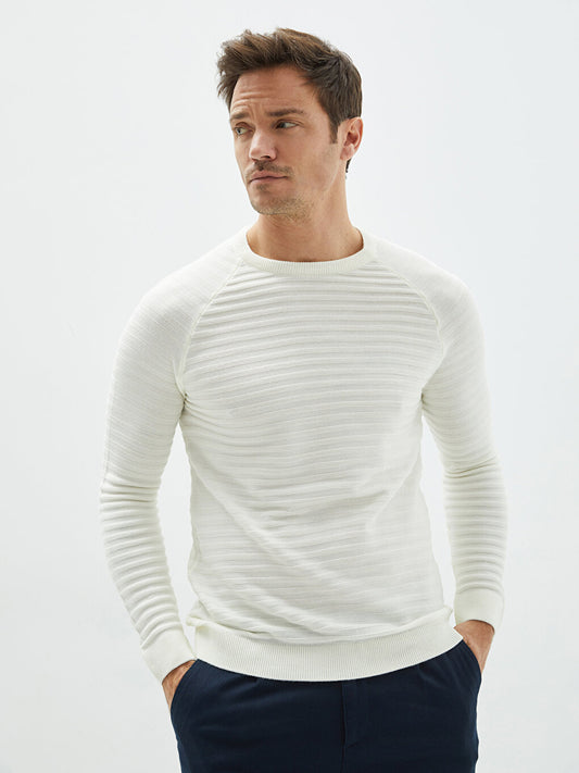 Crew Neck Long Sleeve Thin Men's Knitwear Sweater