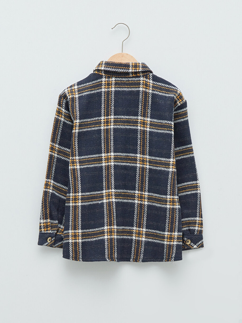 Plaid Long Sleeve Gabardine Girl's Shirt