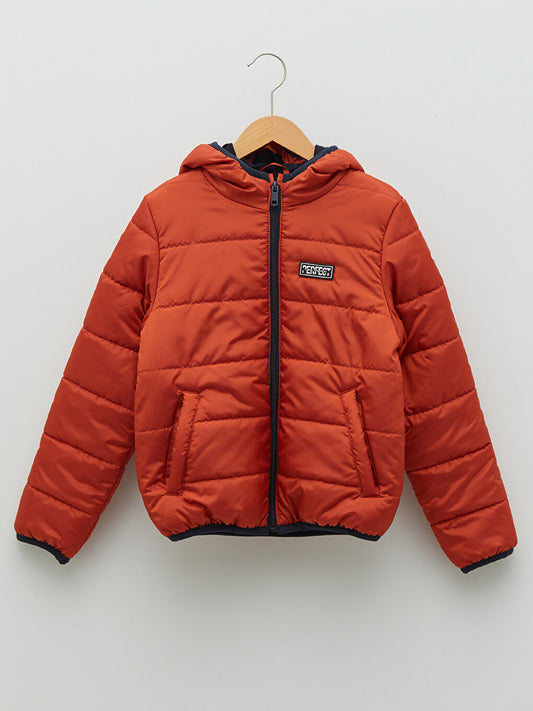 Hooded Basic Boy's Puffer Coat