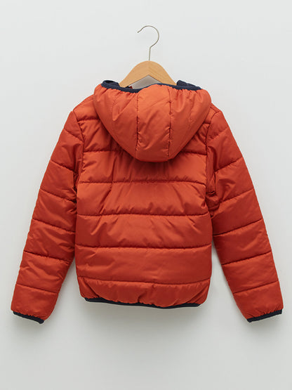 Hooded Basic Boy's Puffer Coat