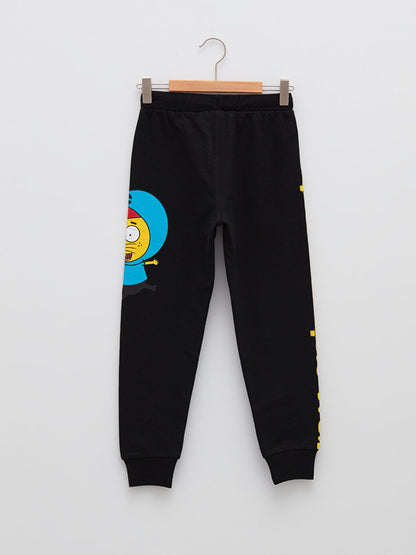 Elastic Waist Kral Şakir Printed Boy's Jogger Sweatpants