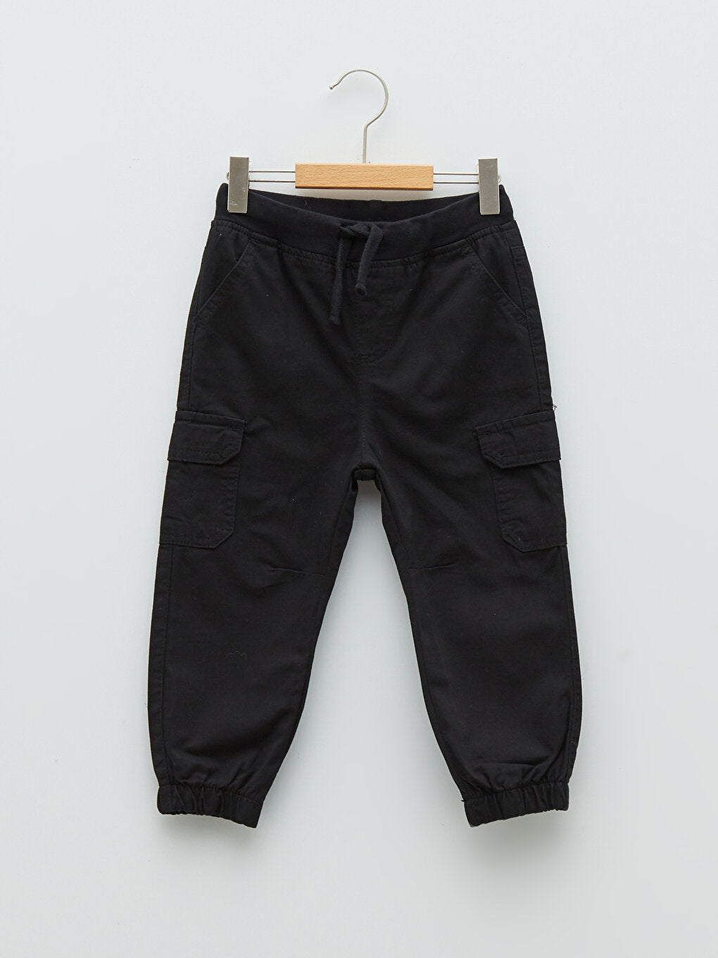 Basic Cotton Baby Boy Trousers with Elastic Waist