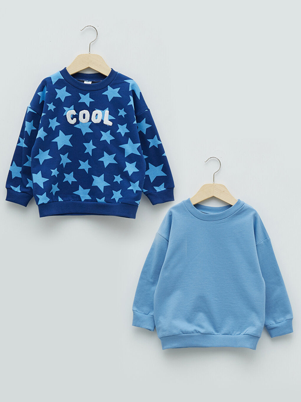 Crew Neck Long Sleeve Baby Boy Sweatshirt 2-pack