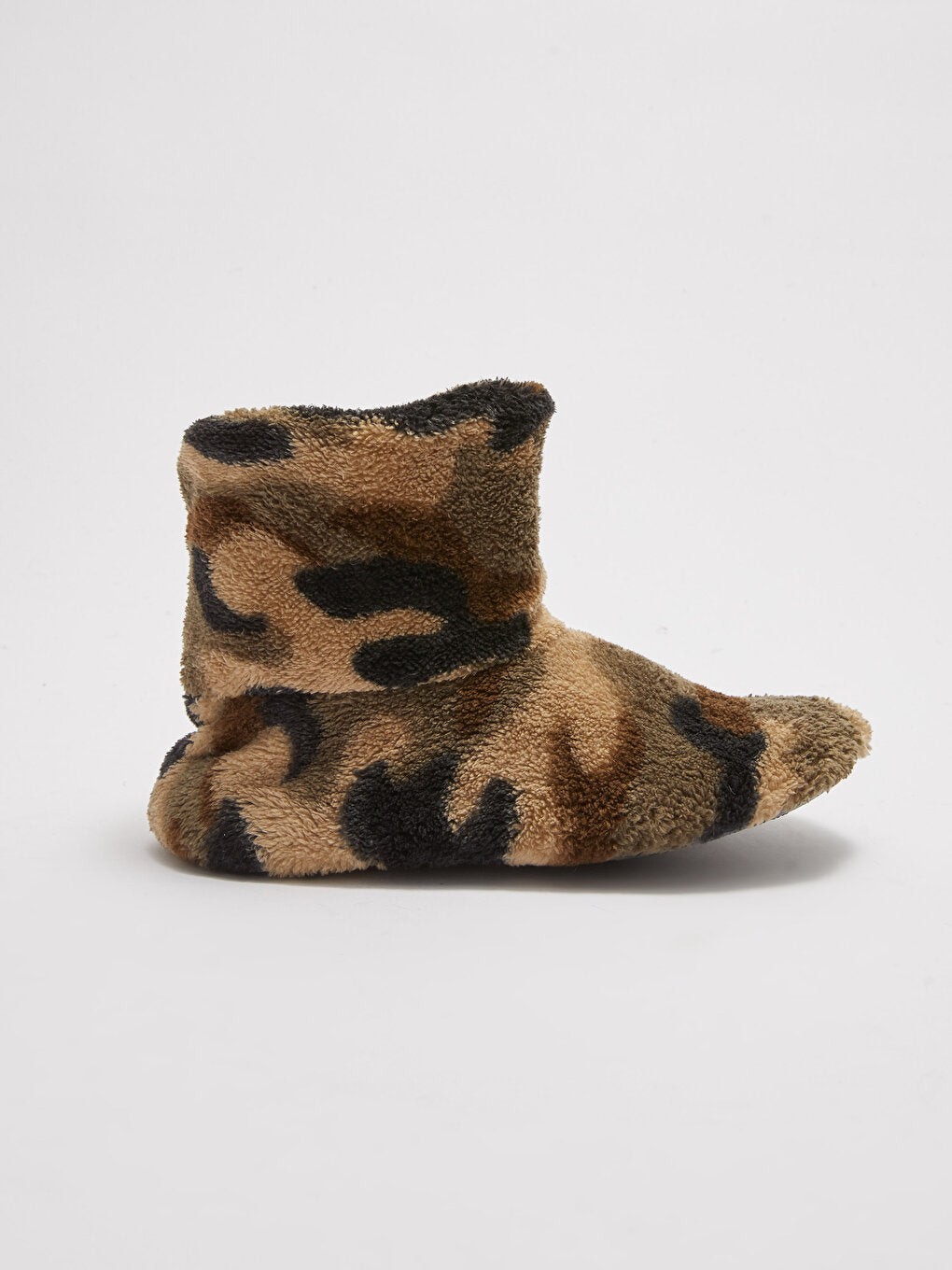 Patterned Plush Boy's Home Boots