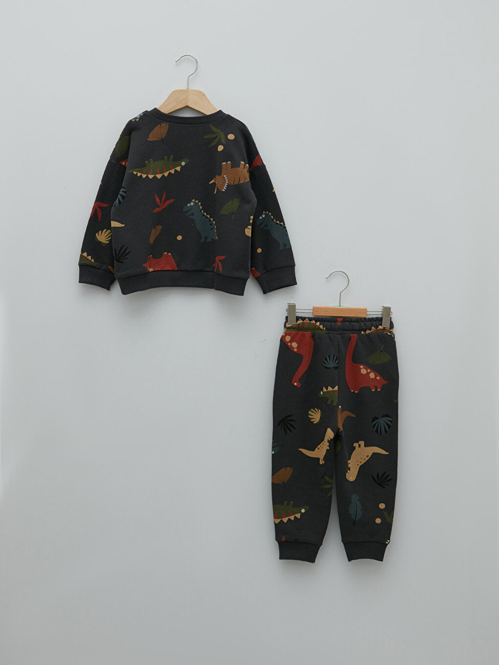 Crew Neck Long Sleeve Printed Baby Boy Sweatshirt and Jogger Pants 2-Piece Set