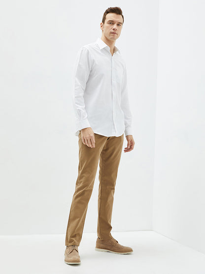 Slim Fit Gabardine Men's Chino Trousers