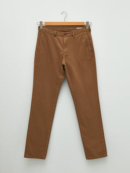 Slim Fit Gabardine Men's Chino Trousers