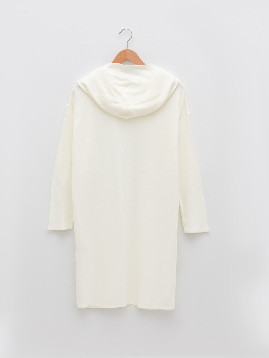 Hooded Plain Long Sleeve Women's Knitwear Tunic