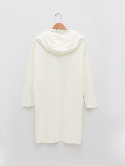 Hooded Plain Long Sleeve Women's Knitwear Tunic