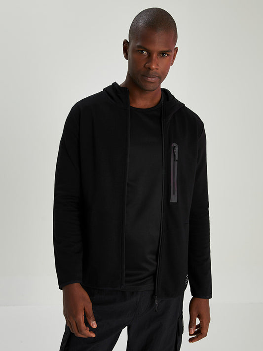 Standard Fit Hooded Men's Sports Cardigan