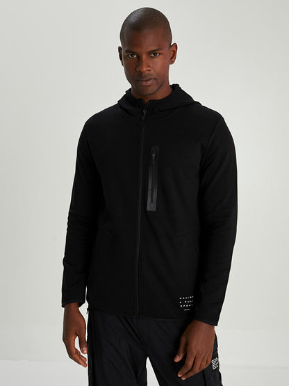 Standard Fit Hooded Men's Sports Cardigan