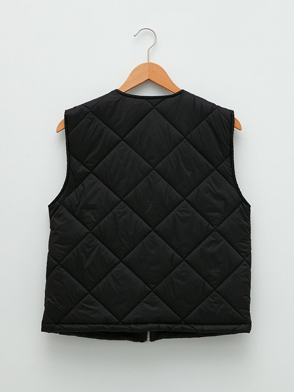 Crew Neck Quilted Patterned Women's Puffer Vest