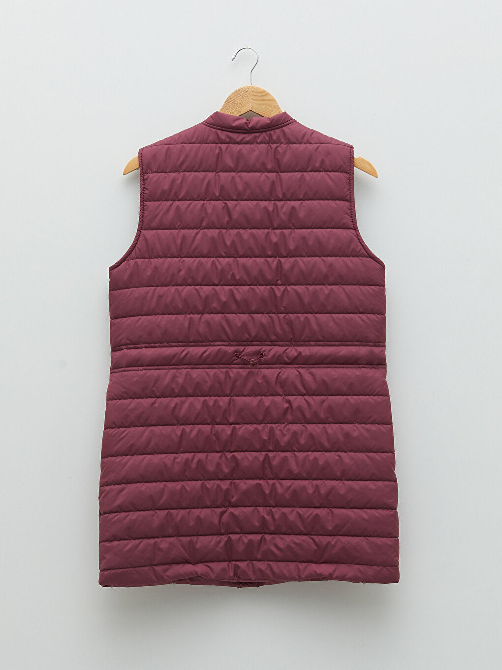 Women's High Collar Plain Puffer Vest