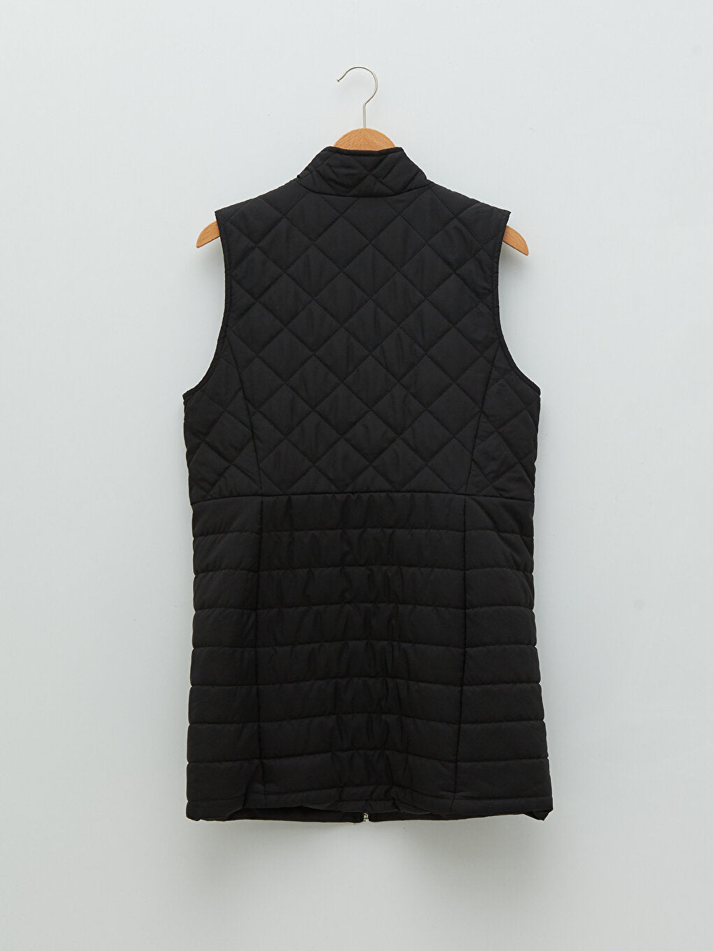 High Collar Quilted Patterned Women's Puffer Vest