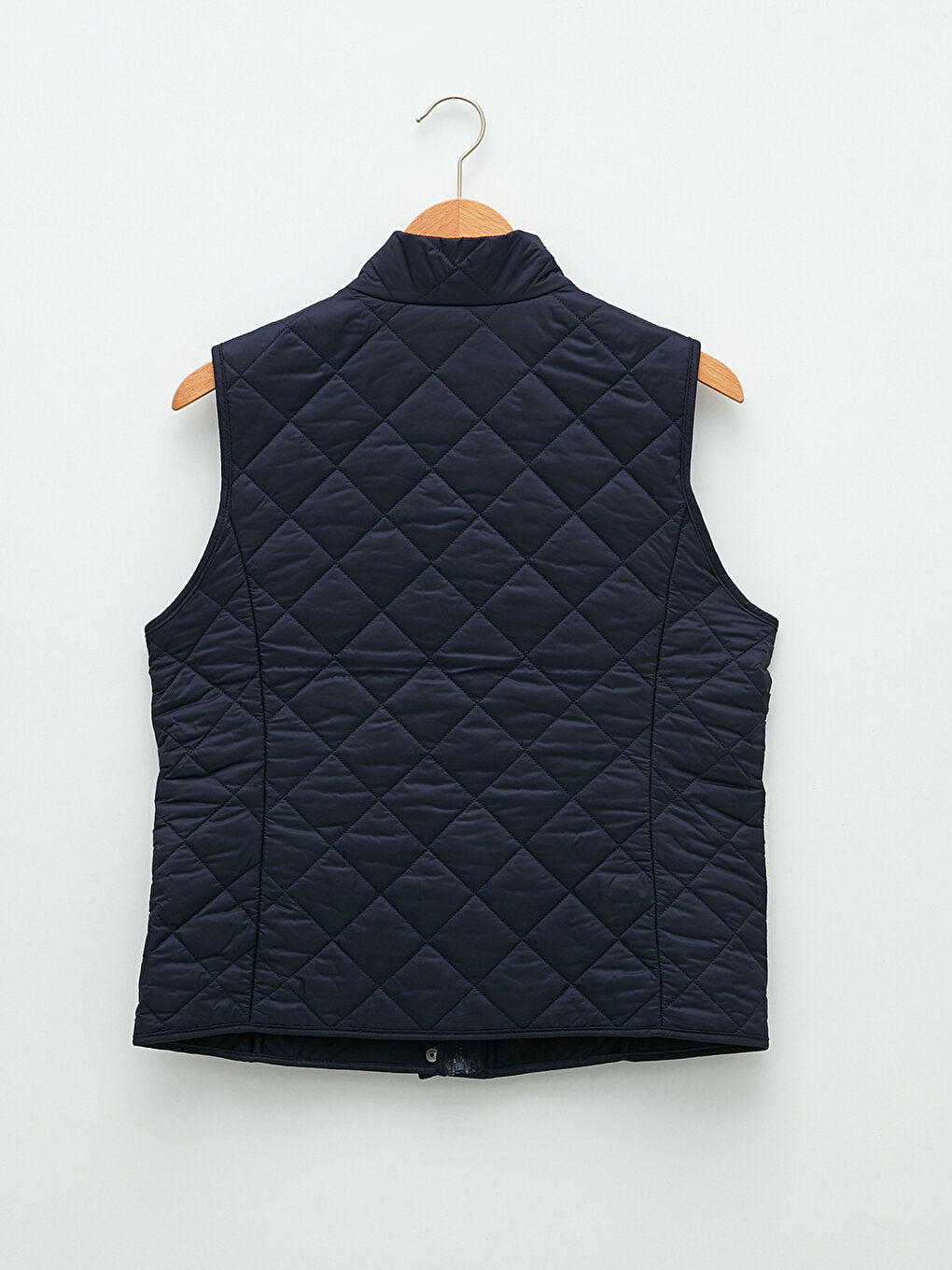 High Collar Quilted Patterned Women's Puffer Vest