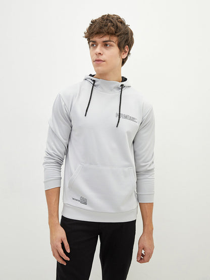 Oversize Long Sleeve Printed Men's Hoodie